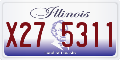 IL license plate X275311