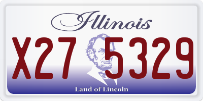 IL license plate X275329