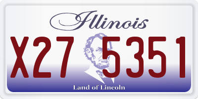 IL license plate X275351