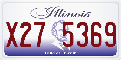 IL license plate X275369
