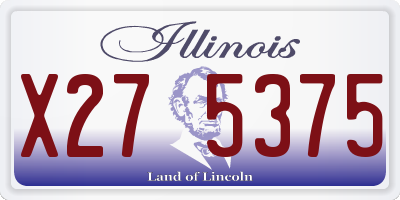 IL license plate X275375