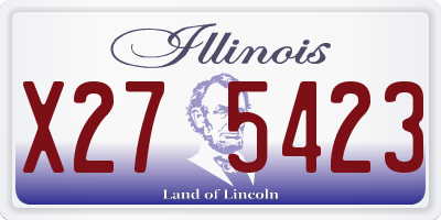 IL license plate X275423