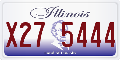 IL license plate X275444