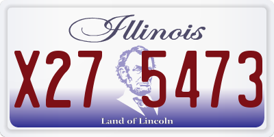 IL license plate X275473