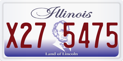 IL license plate X275475