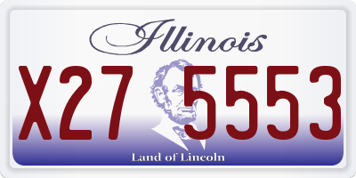 IL license plate X275553