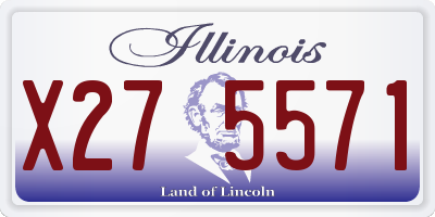 IL license plate X275571