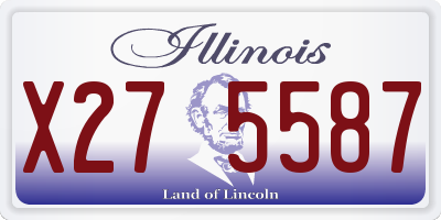 IL license plate X275587