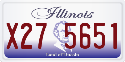 IL license plate X275651