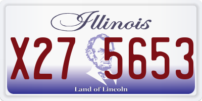 IL license plate X275653