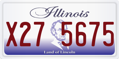 IL license plate X275675