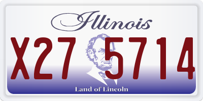 IL license plate X275714
