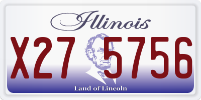 IL license plate X275756