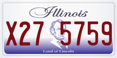 IL license plate X275759