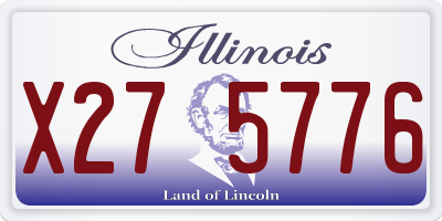 IL license plate X275776