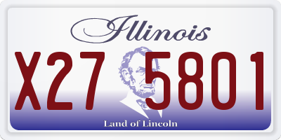 IL license plate X275801