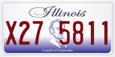 IL license plate X275811