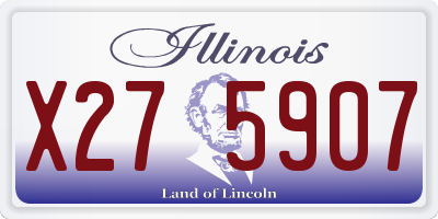 IL license plate X275907