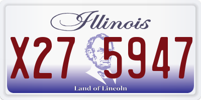 IL license plate X275947