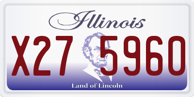 IL license plate X275960