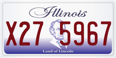IL license plate X275967