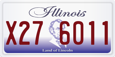 IL license plate X276011