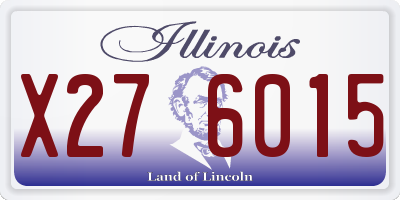 IL license plate X276015