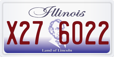 IL license plate X276022