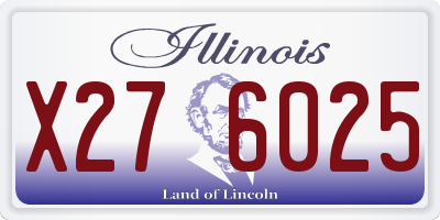 IL license plate X276025