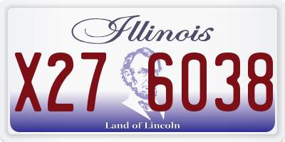 IL license plate X276038