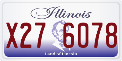 IL license plate X276078