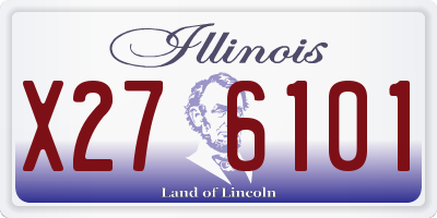 IL license plate X276101