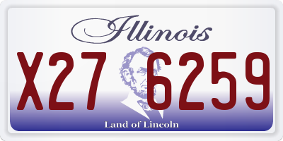 IL license plate X276259