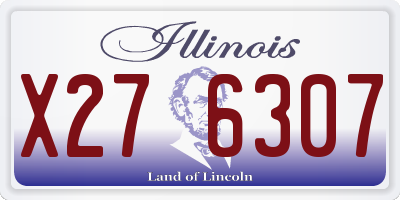 IL license plate X276307