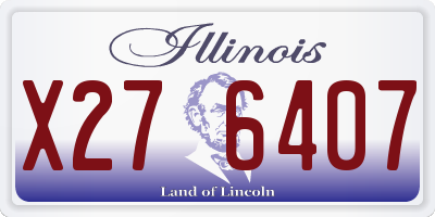IL license plate X276407