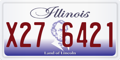 IL license plate X276421