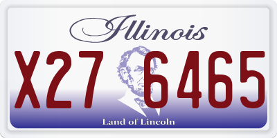 IL license plate X276465