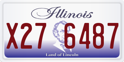 IL license plate X276487