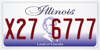 IL license plate X276777
