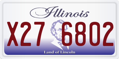 IL license plate X276802