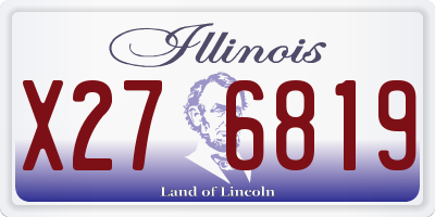 IL license plate X276819