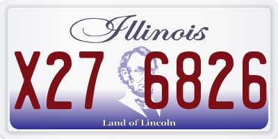 IL license plate X276826