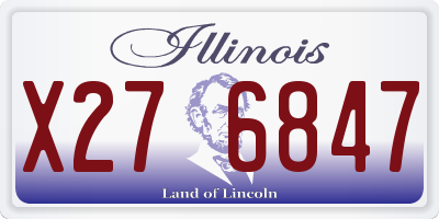 IL license plate X276847
