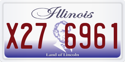 IL license plate X276961