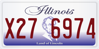 IL license plate X276974