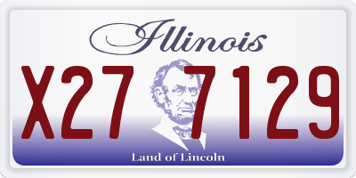 IL license plate X277129