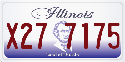 IL license plate X277175