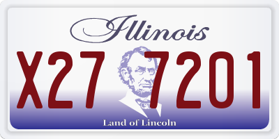 IL license plate X277201