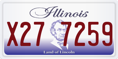 IL license plate X277259