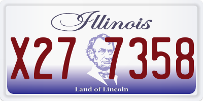 IL license plate X277358